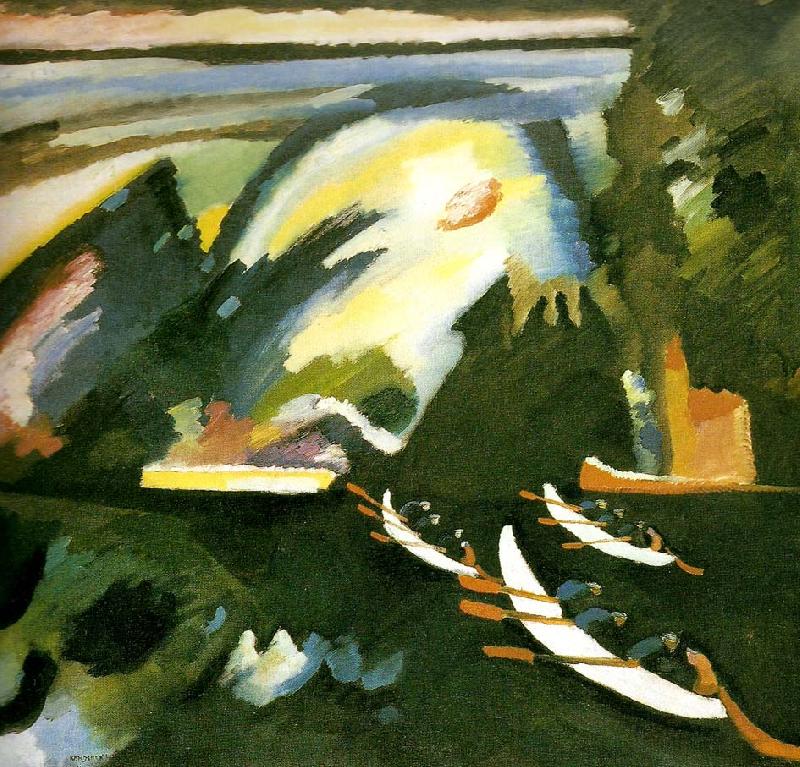 Wassily Kandinsky boat trip oil painting picture
